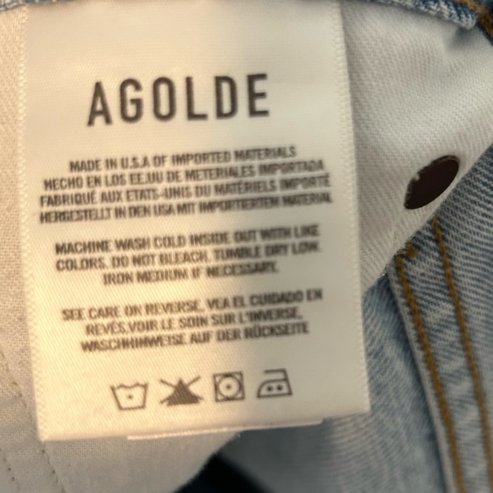 Agolde Women's Riley Clear Skies High-Rise Straight Crop Jeans in Size 27 - Picture 11 of 12